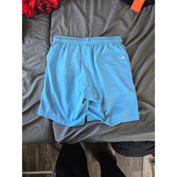 Maamgic Men's Quick Dry Swim Trunks Light Blue Elastic Waist - Picture 2 of 2